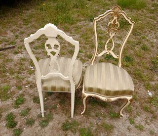 2 sillas Reina Ana siglo XIX
