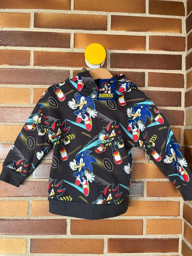 Sudadera Sonic niño 2-3 años. 98cm