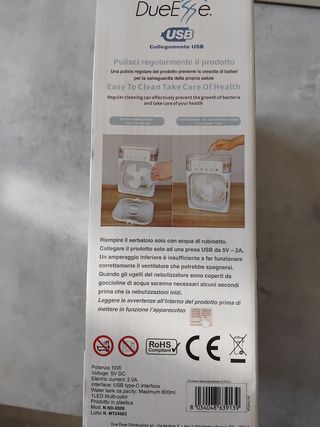 Ventilatore nebulizzatore LED - DueEsse