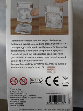 Ventilatore nebulizzatore LED - DueEsse