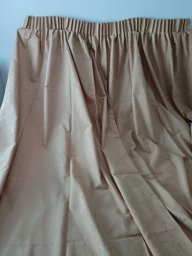 Cortinas brocado beige-dorado