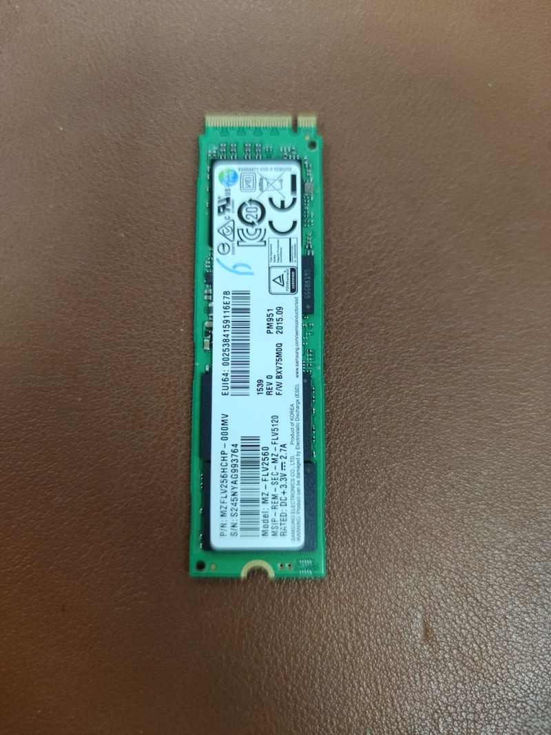 SAMSUNG 256GB NVME M2#993764 afbeelding 2