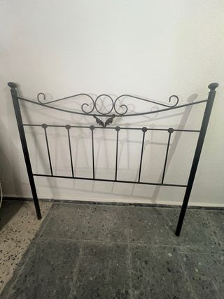 Cabecero cama metal negro