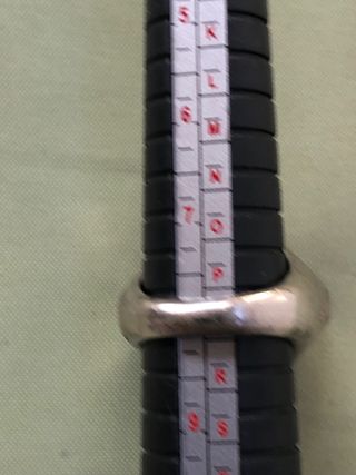 Anillo Plateado Brillante Talla 13