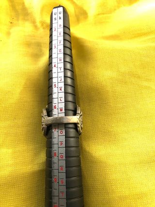 Anillo Plateado Brillante Talla 13