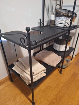 Estantería lavabo forja negra IKEA