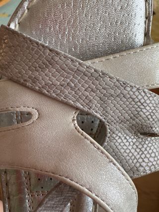 Sandalias piel Mujer 40 - Plata