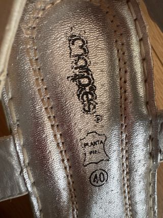 Sandalias piel Mujer 40 - Plata
