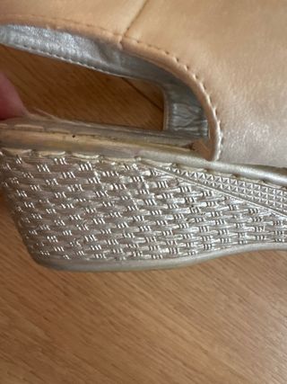Sandalias piel Mujer 40 - Plata