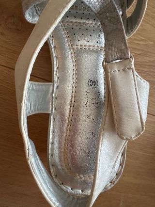 Sandalias piel Mujer 40 - Plata