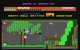 Commodore 64 Monty Mole. Juego plataforma