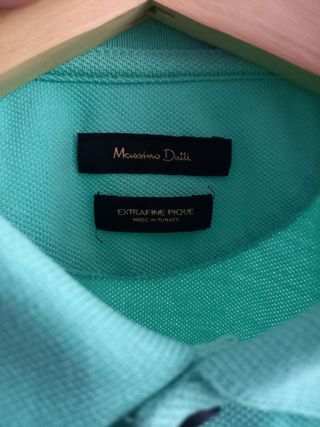 Polo Massimo Dutti turquesa