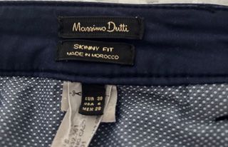 Pantalones Massimo Dutti - Talla 38 azul navy
