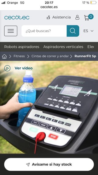 Cinta correr Cecotec RunnerFit Sprint Vibrator