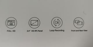 Dashcam triple cámara FHD