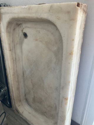 Pica mármol blanco antigua de piso Modernista sXIX