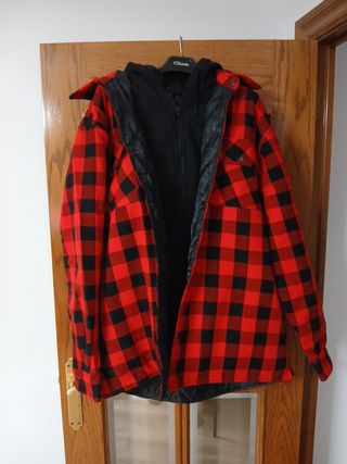 Chaqueta cuadros roja | Talla XL
