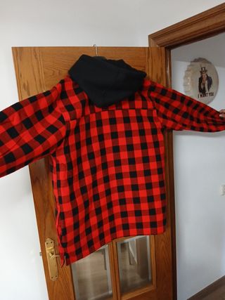 Chaqueta cuadros roja | Talla XL