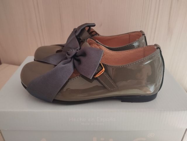 Zapatos Angelitos,piel,gris,28