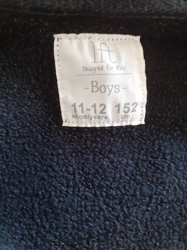 Cazadora acolchada negra 10-12 años 152cm largo