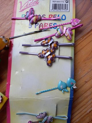 Lote Horquillas y pasadores multicolor. Nuevos