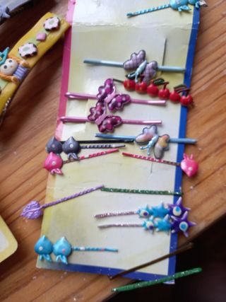 Lote Horquillas y pasadores multicolor. Nuevos