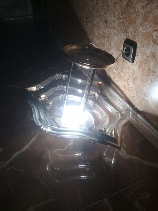 Lámpara salón dorada cristal vintage