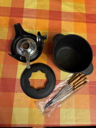 Fondue hierro fundido - 6 tenedores