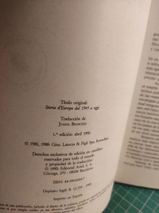 Historia de Europa contemporanea (1945-1990) (A...