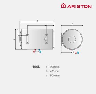 Calentador Ariston BLU1 R 100L 1500W