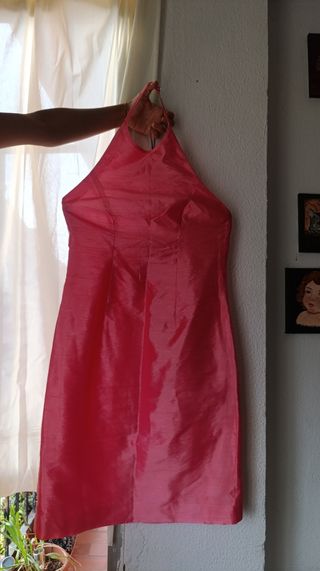 Vestido rosa coral - Talla M , con su chaqueta
