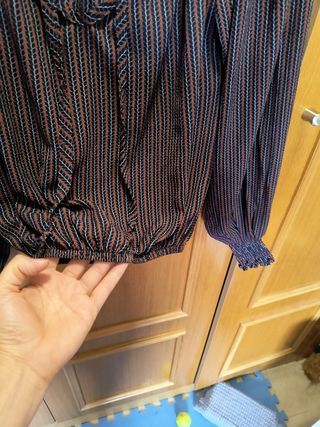 Blusa negra y marrón - Talla única