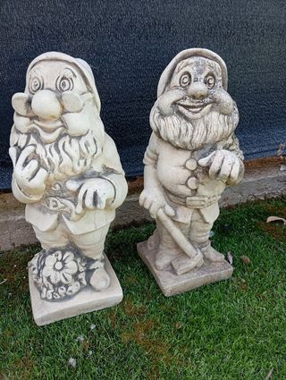 4 gnomi da giardino - Statue in pietra
