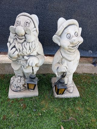 4 gnomi da giardino - Statue in pietra