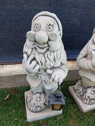 4 gnomi da giardino - Statue in pietra