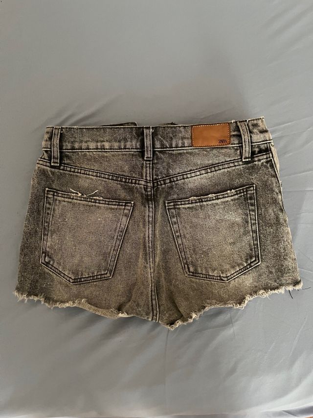 Shorts vaqueros grises mujer