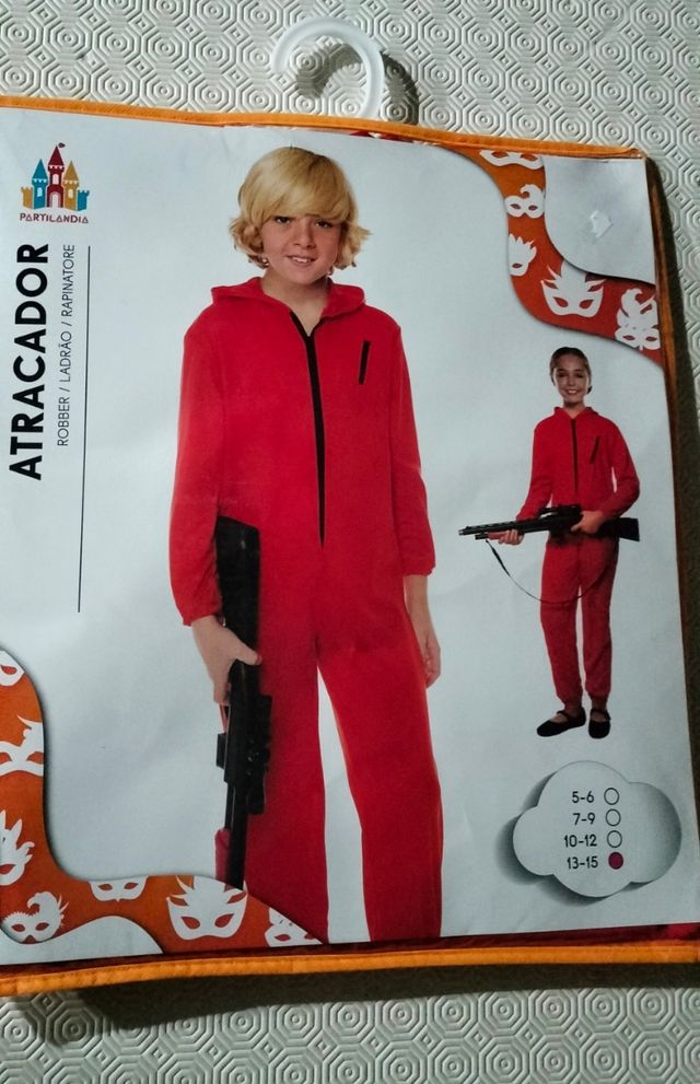 Disfraz Atracador niño Talla 13-15