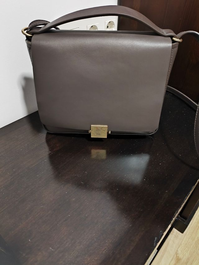 BOLSO PIEL MUJER MARRON