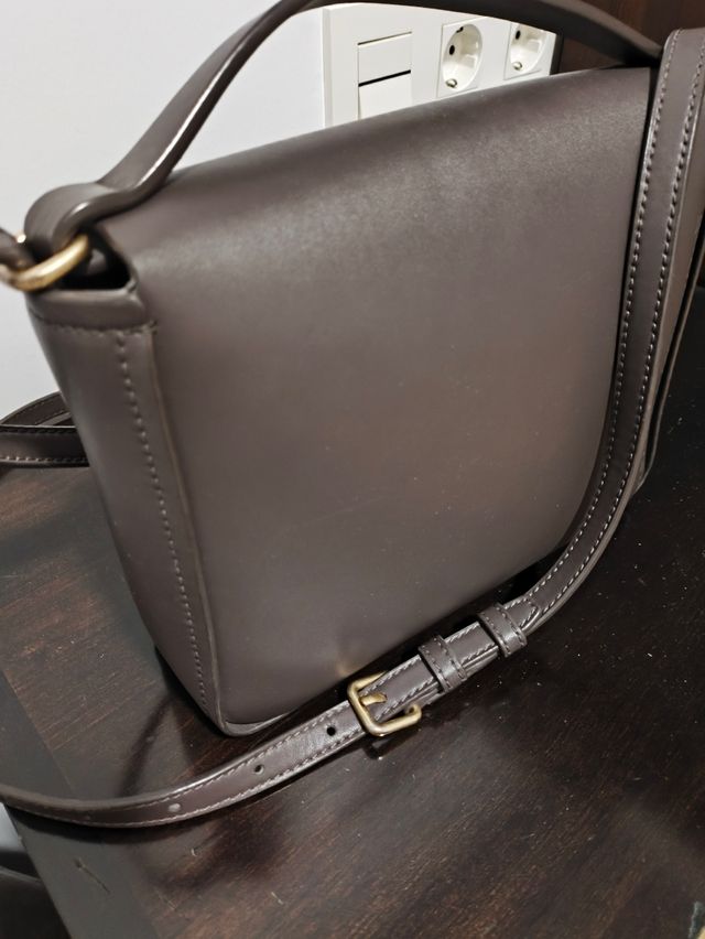 BOLSO PIEL MUJER MARRON