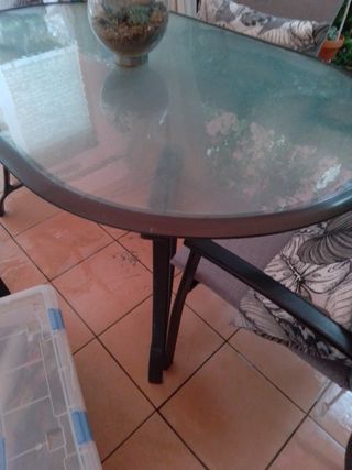 Conjunto jardín - Mesa y 6 sillas