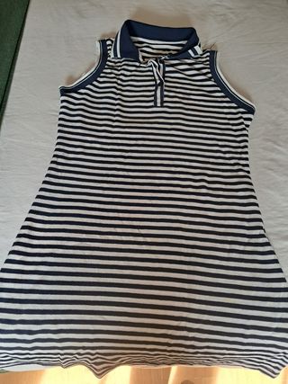 Vestido rayas azul blanco mujer