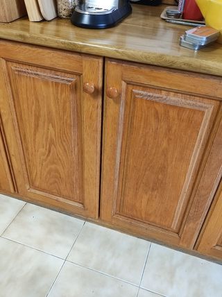 Lote de puertas de cocina roble macizo