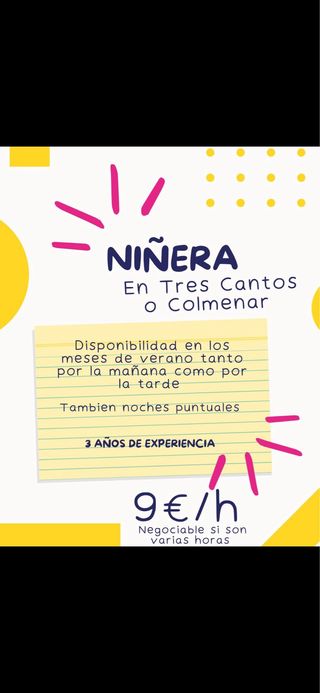 Niñera verano Tres Cantos