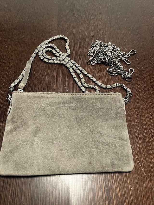 Brownie: Bolso piel verde doble asa