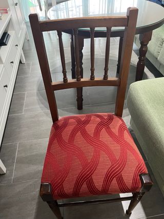 Mesa redonda cristal + silla