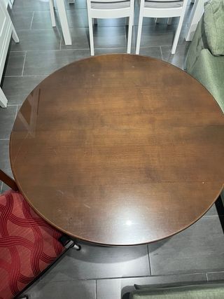 Mesa redonda cristal + silla