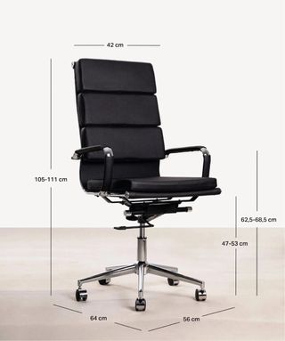 Silla oficina estilo Eames de piel