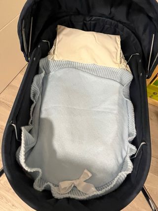 Coche bebé vintage azul