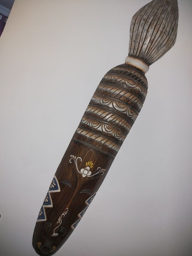 Máscara de madera tallada 2 unidades