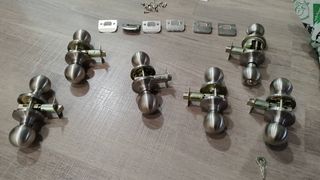 6 Pomos puerta acero inox redondos